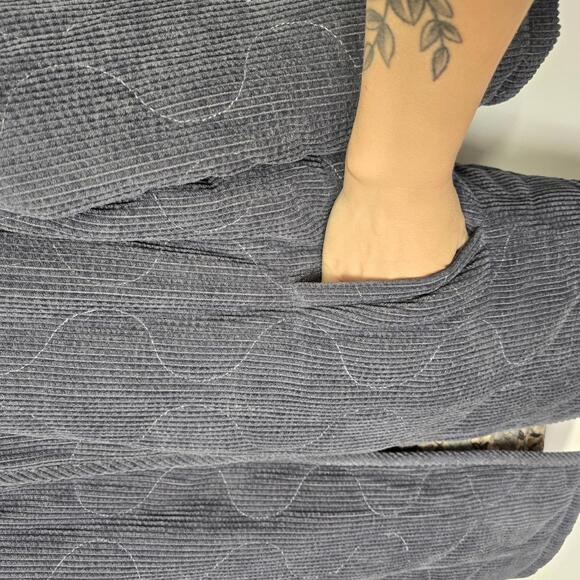 Current Air Reversible Blue Quilted Corduroy Coat - Women's‎ Size Small - Picture 5 of 6